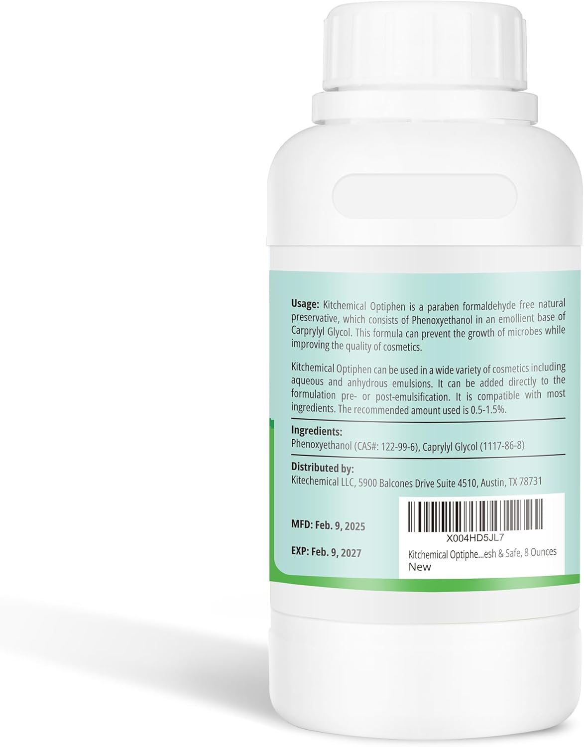 Optiphen Natural Preservative (8 oz), Paraben Free, Broad Spectrum Preservative for Lotions, Creams, Soaps & Cosmetics, Water & Oil Soluble, Safe for Sensitive Skin