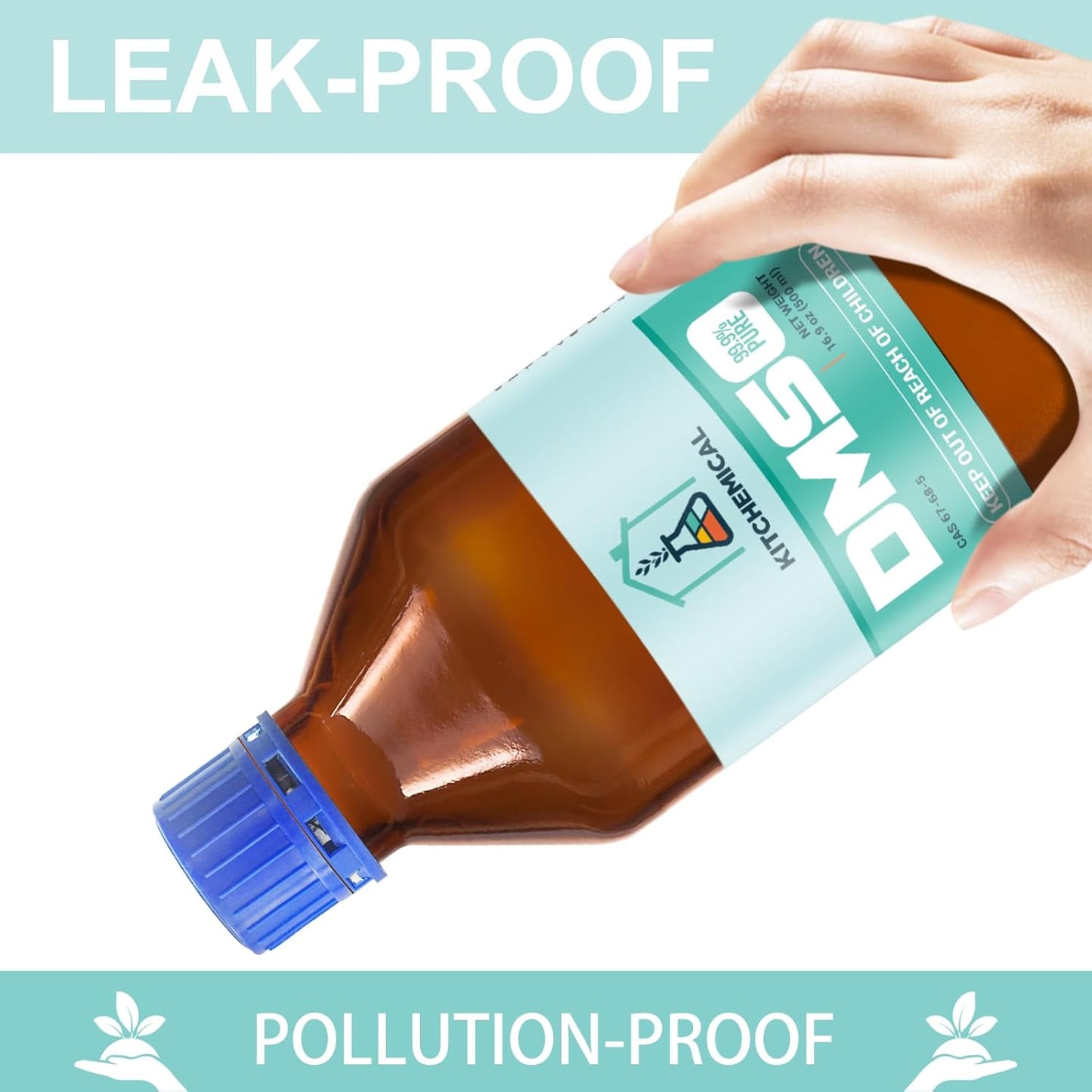 99.9% Pure DMSO in a Glass Bottle, Pure Liquid Dimethyl Sulfoxide 16.9 OZ, Non-Diluted, Low Odor