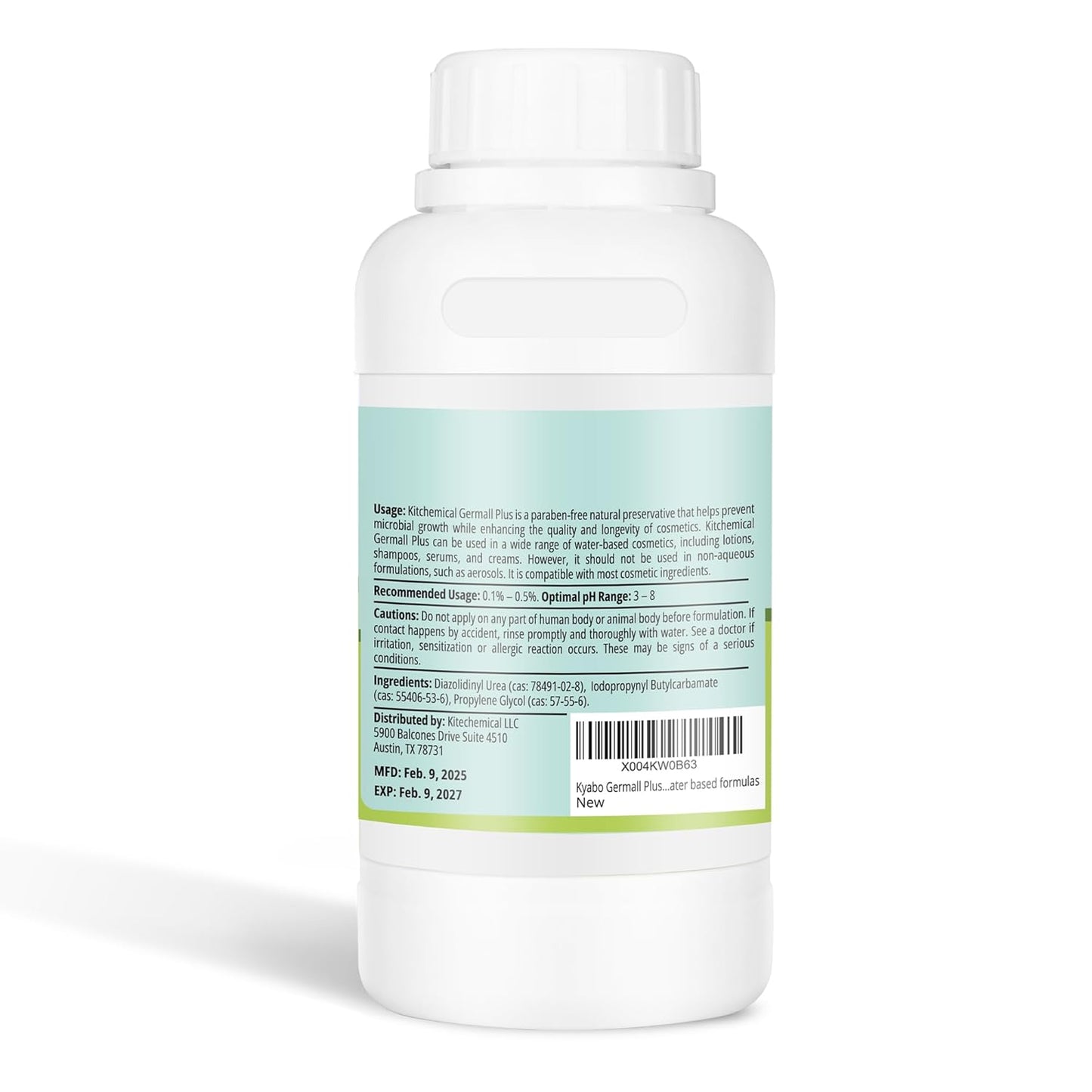 KITCHEMICAL Germall Plus Natural Preservative (6.76 oz / 200 mL), Paraben-Free, Broad-Spectrum Preservative for Lotions, Shampoos, Creams & Water-Based Cosmetics, Safe & Gentle Formula