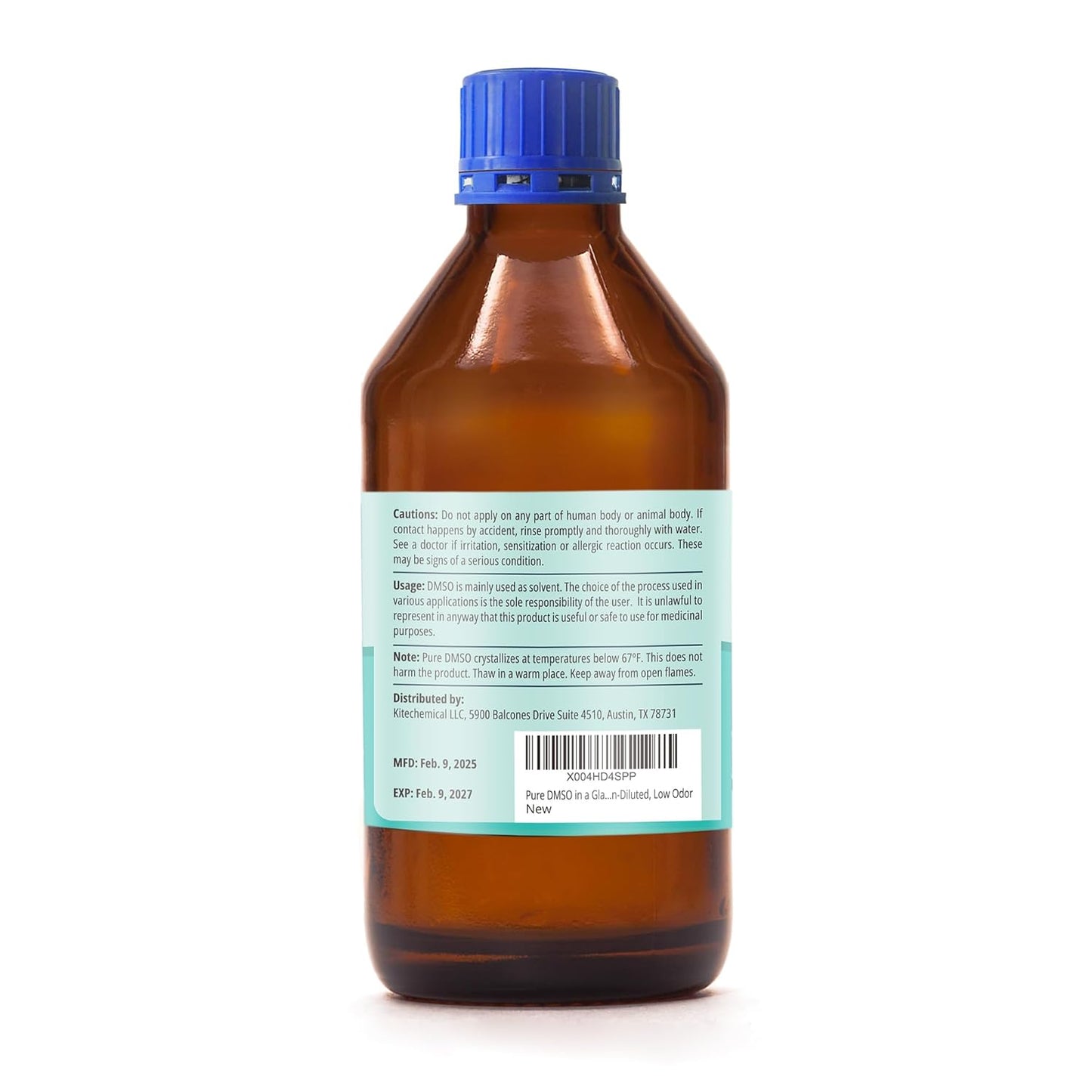 Pharmaceutical Grade 99.9% Pure DMSO in a Glass Bottle, Pure Liquid Dimethyl Sulfoxide 8 OZ, Non-Diluted, Low Odor