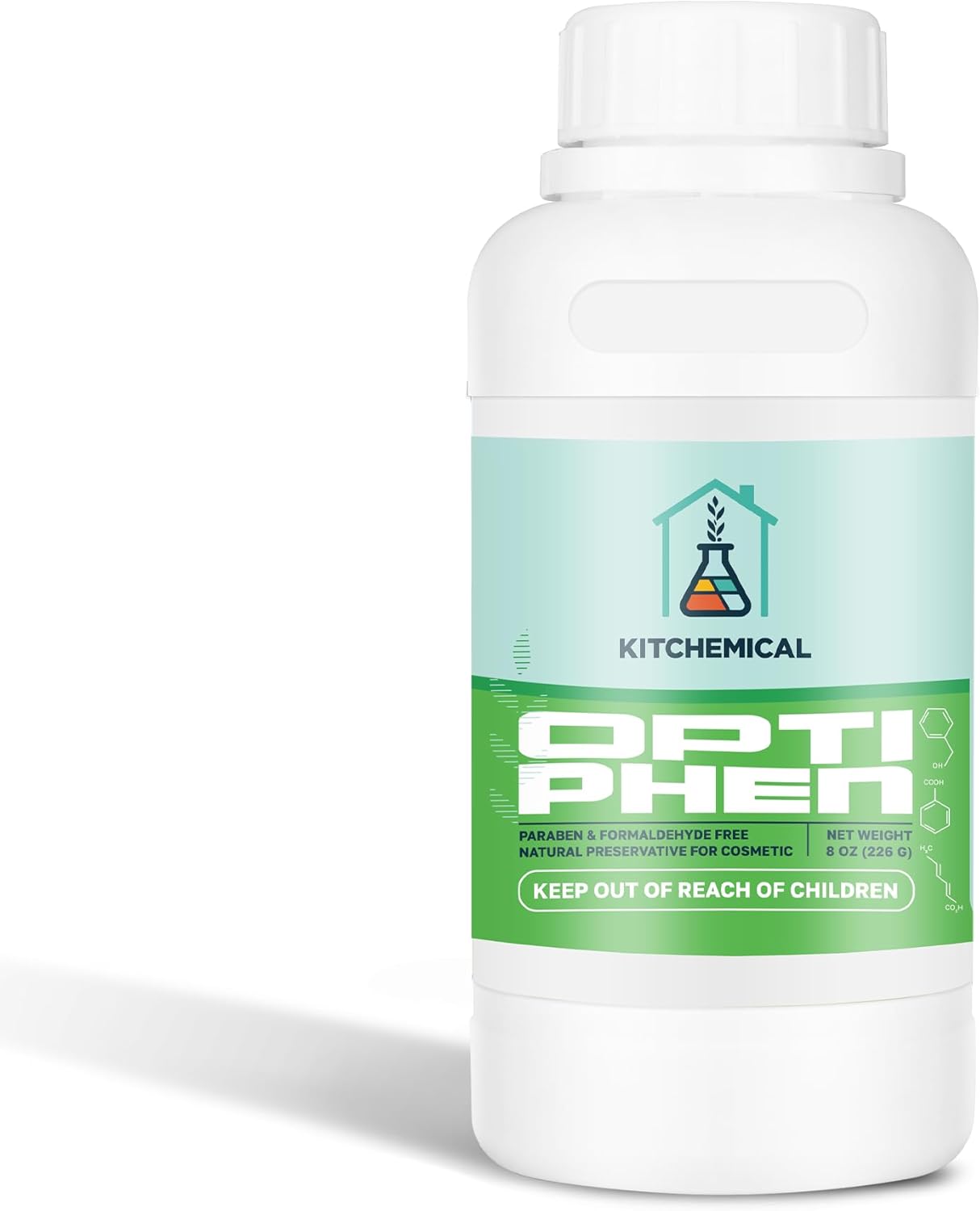 Optiphen Natural Preservative (8 oz), Paraben Free, Broad Spectrum Preservative for Lotions, Creams, Soaps & Cosmetics, Water & Oil Soluble, Safe for Sensitive Skin